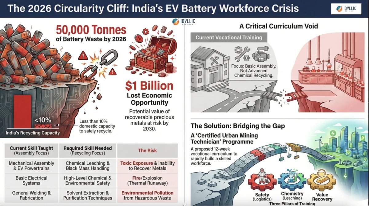 The 2026 Circularity Cliff: Addressing the Workforce Proficiency Gap in India’s EV Battery Recycling Sector